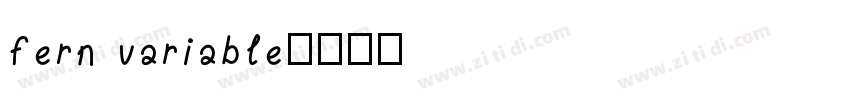 fern variable字体转换